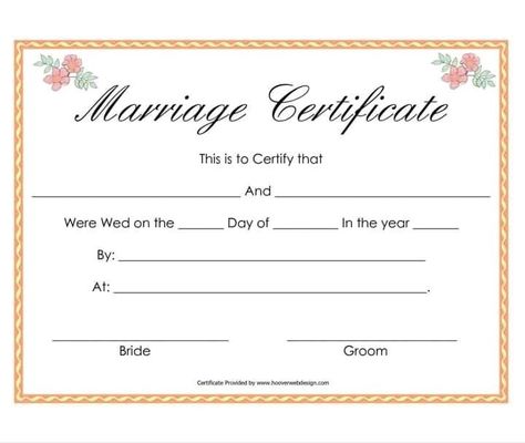 Marriage Certificate Template, Letter Writing Examples, Online Marriage, Wedding Renewal Vows, Wedding Certificate, Certificate Design Template, Free Wedding Printables, Wedding Vows Renewal, Document Sign