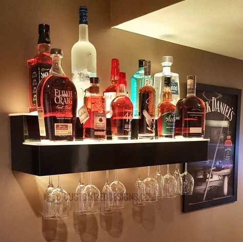 Liquor Shelves, Liquor Display, Liquor Shelf, Home Bar Areas, Bourbon Bar, Bar Shelves, Wine Shelves, Bottle Display, Bar Displays