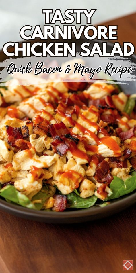 Discover a tasty carnivore chicken salad with bacon and mayo. Perfect for your Carnivore Diet Recipes & Ideas board, this quick recipe combines savory chicken, crispy bacon, and creamy mayo for a satisfying meal. Save this pin and click for the complete recipe and step-by-step guide. Make a flavorful and filling salad in no time. Carnivore Tuna Salad, Carnivore Chicken Salad, Carnivore Mayo Recipe, Chicken Carnivore Recipes, Carnivore Mayo, Carnivore Lunch Ideas To Work, Carnivore Diet Chicken Recipes, Carnivore Diet Lunch Ideas, Carnivore Meal Ideas