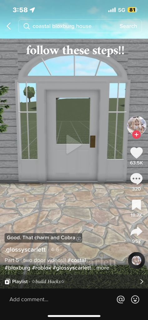 Bloxburg House Wallpaper Outside, Interesting Bloxburg Builds, Roblox Bloxburg House Entrance Ideas, Blocksburg Mansion Layout Ideas, Bloxburg Front Door Ideas Aesthetic, Space Fillers For Bloxburg, Pathway Ideas Bloxburg, Realistic Bloxburg Color Schemes, Bloxburg House Ideas Realistic Layout