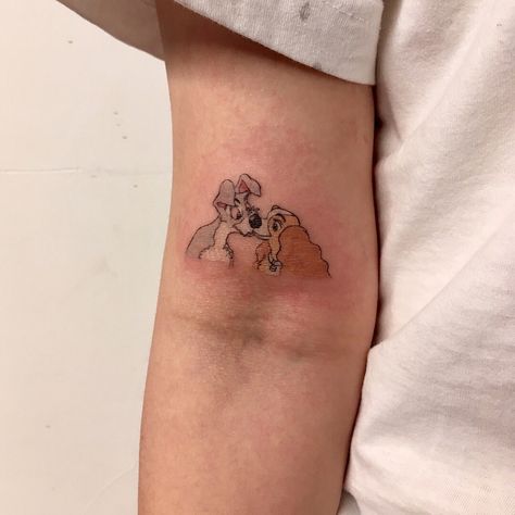 Lady and the Tramp(1955) 🐶❤️🐶 . . . #ladyandthetramp #lady #tramp #tattoo #design #art #artwork #work #dog #puppy #anime #animation #disney… Rudolph Tattoo, Disney Couple Tattoos, Tattoo Aesthetics, Disney Sleeve, Pawprint Tattoo, Taurus Tattoos, Disney Couple, Animation Disney, Sweet Tattoos