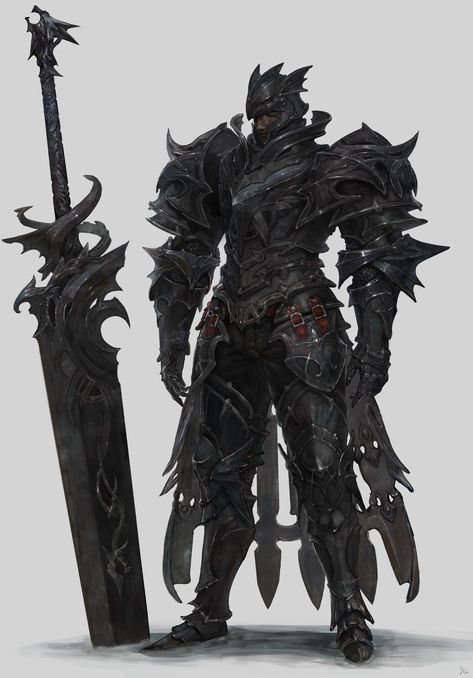 3d Karakter, Dragon Armor, Black Armor, Dragon Knight, 다크 판타지, Knight Art, Knight Armor, Comics Art, Fantasy Armor