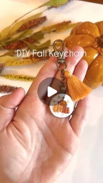 Samantha Bower on Instagram: "🎃🍁 DIY Embroidered Keychain 🍁🎃  A free tutorial & pattern template for this project is on my blog! Comment ‘Keychain’ to receive a direct link.☺️  #embroidery #fallcrafts #fallvibes #halloween #handembroidery #embroidered #diyembroidery #craftingideas #spookyseason #august #diy" Embroidery Keychain Patterns, Embroidery Keychain Diy, Pattern Template, Instagram Diy, Diy Keychain, Diy Embroidery, Free Tutorial, Fall Crafts, Fall Vibes