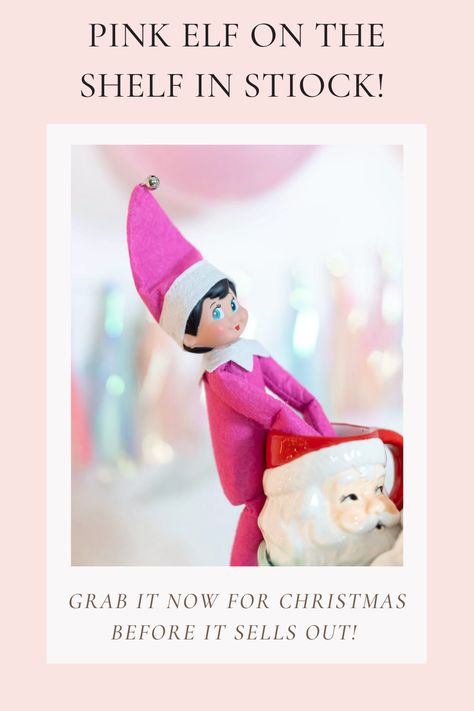 Alert the media! The pink elf on the shelf is back in stock! She sells out every single year, so I'd recommend grabbing her now before December is here. My girls still love seeing her show up every year, and the pink is such a fun touch for the holidays! Pink Elf On The Shelf, Girl Elf On The Shelf, Elf On The Shelf Girl, Girl Elf, Elf Doll, Adopt Me, Back In Stock, Holiday Decor Christmas, On The Shelf