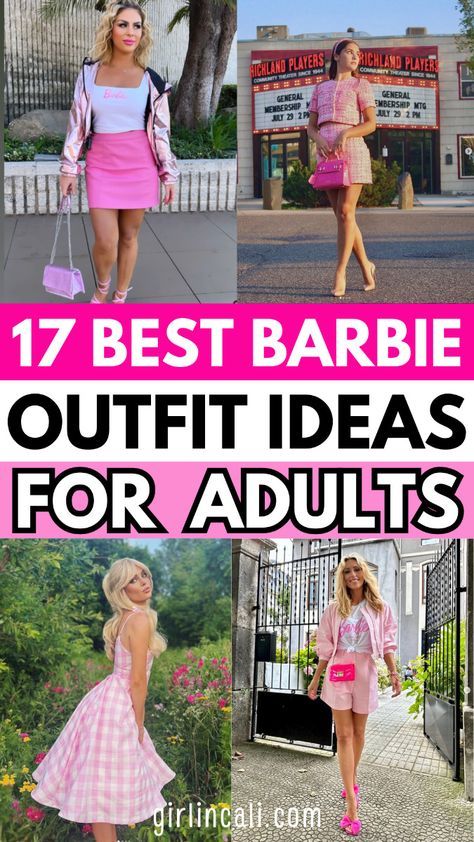 Barbie Ideas Outfit, Movie Themed Outfits, Barbiecore Birthday, Barbie Outfit Ideas For Women, Barbie Themed Outfits, Barbie Outfit Ideas, Ken Outfits, Outfit Patterns, Barbie Theme Party