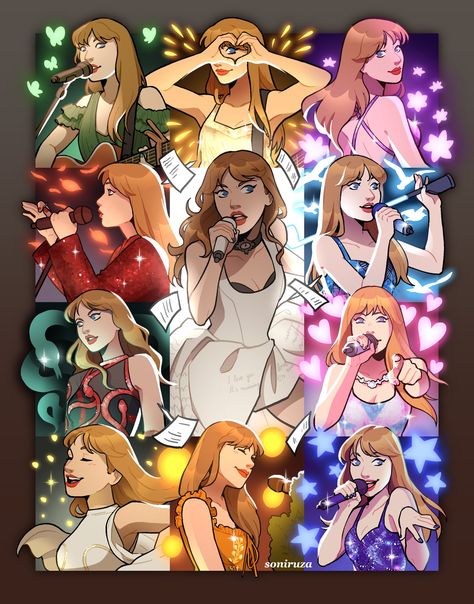 Eras Tour Poster Drawing, The Eras Tour Poster, Taylor Swift Drawing, Taylor Swift Images, Personajes Studio Ghibli, Taylor Swift Fan Club, Taylor Swift Cute, Estilo Taylor Swift, Taylor Swift Posters