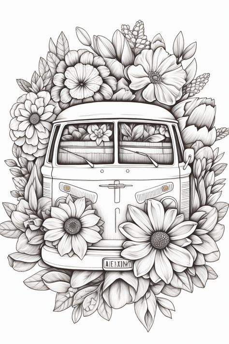 Bujo Art, Free Adult Coloring Printables, Adult Coloring Books Printables, Adult Colouring Printables, Adults Coloring, Farm Animal Coloring Pages, Spring Coloring Pages, Adult Coloring Designs, Cars Coloring Pages