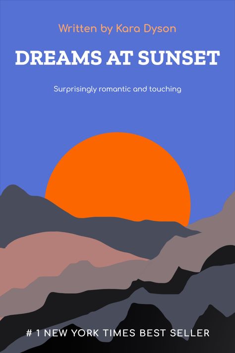 This Print Ready Dragonfly Book Cover Template design features illustration of sunset in a mountain background. Ideal design for romantic or drama related book cover. Change the text and download this template for your next book cover design. Nature Book Cover Design, Sunset Book Cover, Chasing The Sun Book Cover, Forest Book Cover Design, Cover Template Design, The Mountain Is You Book Cover, Sunset Book, Graphic Design Book Cover, Magazine Cover Page