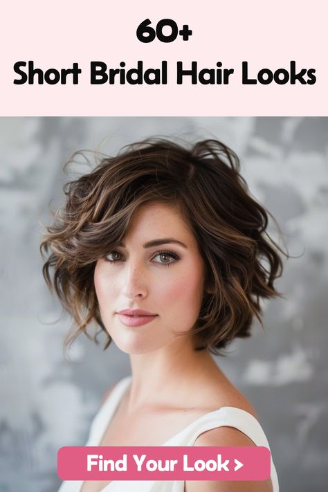 Looking for the perfect short bridal hairstyle? Check out these 61 stunning short bridal hair ideas that are perfect for any bride. From chic bobs to elegant pixie cuts, we've got the best looks for you. Click to see the full list and get inspired! Bob Style For Wedding, Wavy Bob Updo, Formal Style For Bob Hair, Hollywood Bob Hairstyles, Short Hair For Wedding Mothers, Mob Wedding Hairstyles For Short Hair, Short Hairstyles For Mother Of The Bride, Wedding Hairstyles For Bride Short Hair, Wedding Hair Bob Length