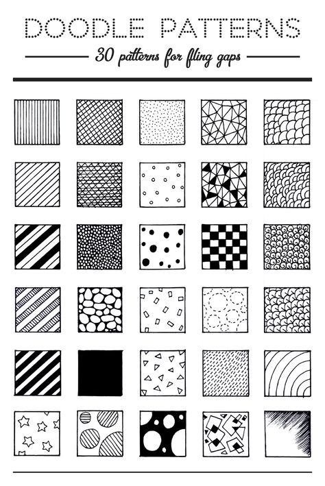 Pic Candle | 30 Doodle Patterns. #doodles #doodling                                                                                                                                                                                 More Modele Zentangle, Trin For Trin Tegning, Pic Candle, Arte Doodle, Drawing Hands, Doodle Art Journals, Beginner Art, Doodle Art Drawing, Doodle Inspiration