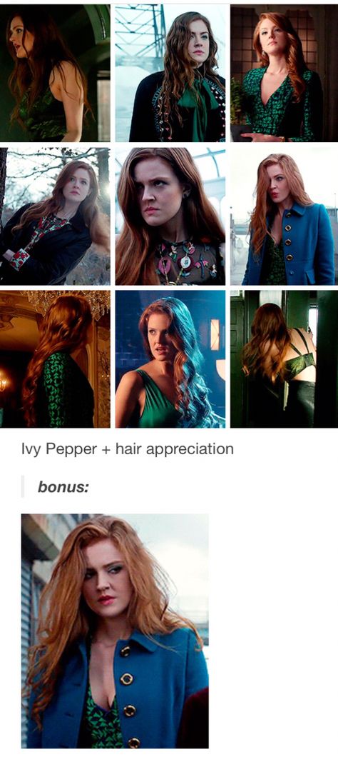 Ivy hair appreciation Selina Bruce and Ivy have the best hair in Gotham ❗️ Ivy Gotham, Ivy Pepper Gotham, Poison Ivy Gotham, Poison Ivy Inspired Outfit, Hero Fighter, Gotham Bruce, Bruce And Selina, Victor Zsasz, Poison Ivy Cosplay