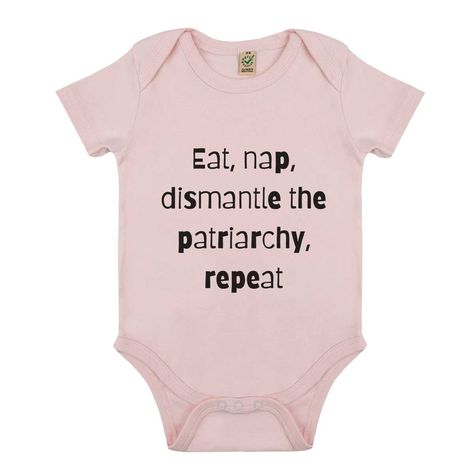 Funny Emails, Feminist Baby, Feminist Clothes, The Patriarchy, Soft Textiles, Powder Pink, Make You Smile, Love It