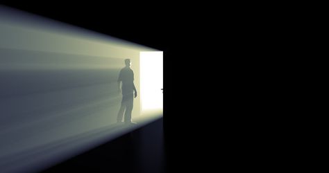 Person Opening Door, Open Door Aesthetic, Dark Room Aesthetic, Person Silhouette, Dark Doors, Dark Windows, Beam Of Light, A Dark Room, Opening Door