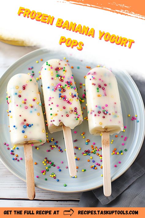 Indulge your sweet tooth guilt-free with these refreshing Frozen Banana Yogurt Pops. Perfect for a hot day, this easy-to-make treat combines creamy yogurt with ripe bananas, offering a naturally sweet and healthy snack that the whole family will love. Ideal for meal prep or a quick dessert, these pops are packed with flavor and nutrition. Follow the step-by-step guide to create these delicious frozen delights at home and discover your new favorite summer treat. Don't miss out on this cooling sensation that's as fun Banana Yogurt, Yogurt Pops, Creamy Yogurt, Quick Dessert, Frozen Snack, Overripe Bananas, Ripe Bananas, Frozen Treat, Quick Desserts