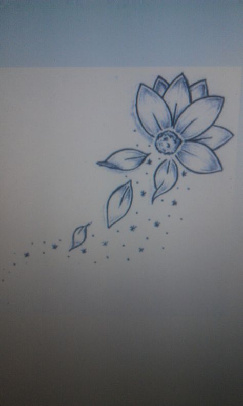 Petals falling Flower Missing Petals Tattoo, Flower Pedals Tattoo, Flowers Falling Drawing, Falling Flower Petals Tattoo, Falling Petals Drawing, Flower Petals Falling Drawing, Flower With Petals Falling Tattoo, Flower Petal Tattoo Falling, Falling Flowers Tattoo