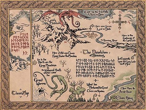 The Hobbit Map, Tolkien Map, Poster Aesthetic Room, Tolkien Illustration, History Of Middle Earth, Map Tapestry, Middle Earth Map, John Howe, Earth Poster