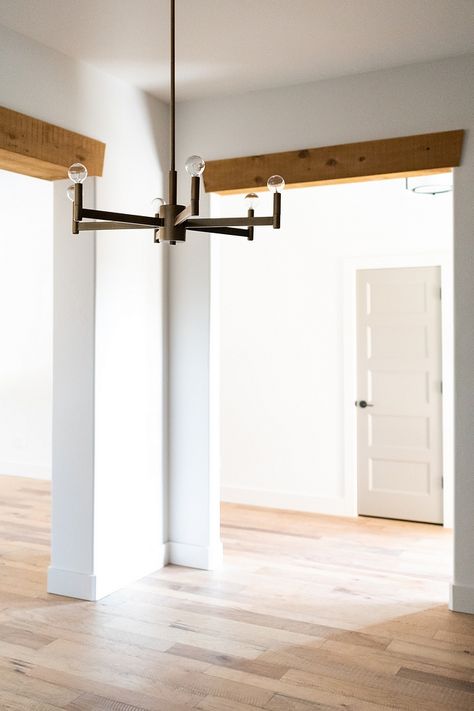 Doorway Beams The builder and designers added exposed cedar headers above the doorways Doorway exposed cedar header #Doorway #beams #exposedheader Modern Farmhouse Sink, Mid Century Modern Farmhouse, Interior Tips, Patterned Rug, Tufted Sofa, Farmhouse Interior, Sideboard Console, Diy Farmhouse, Farmhouse Sink