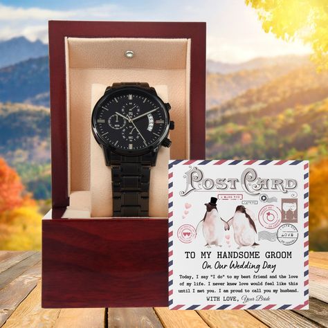 ✨ Elevate your style on your special day! ✨ Surprise your groom with the timeless elegance of the I Met You Black Chronograph Watch. A perfect blend of sophistication and sentiment, this gift will remind him of every moment you've shared and all the adventures to come. ⏳💖 #GroomGift #WeddingDay #TimelessLove #ChronographWatch #GroomStyle #WeddingGift #LuxuryTimepiece #ForeverStartsNow #LoveInEveryTick #MemorableMoments Shop Now https://mallardmoongiftshop.com/products/groom-i-met-you-metal-c... To My Best Friend, Handsome Groom, Groom Gift, I Meet You, Groom Style, My Best Friend, Memorable Moments, Wedding Groom, Our Wedding Day