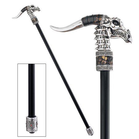 Dragonsthorne Nebula Dragon Gothic Walking Stick Collection Pink Island, Gothic Dragon, Canes And Walking Sticks, Wooden Walking Sticks, Walking Sticks And Canes, Hiking Sticks, Canes & Walking Sticks, Design Toscano, Walking Canes