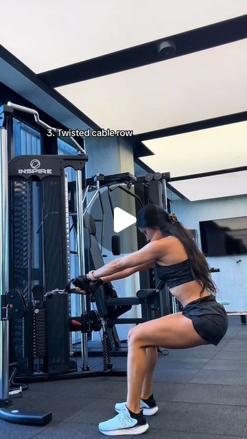 Women fitness | Home workout🏋️ on Instagram: "5 BACK EXERCISES just using the CABLE MACHINE ❤️‍🔥 #gymtok #backexercises #cablebackworkout #cablebacktraining #cablebackexercises #backexercisesforwoman #backexercisesforbeginners #gymflow #gymtime🏋️‍♀️ #mindbodysoul #gymmotivation" Back On Cable Machine, Cable Upper Body Workout Gym, Backfat Exercises Women, Cable Back Workout Women, Back Excersice Women Machine, Back Machine Workout, Back And Bicep Workout Gym For Women, Back And Shoulder Workout Gym, Lower Back Workout Women