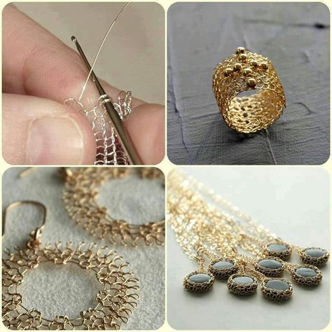 Wire crochet jewelry