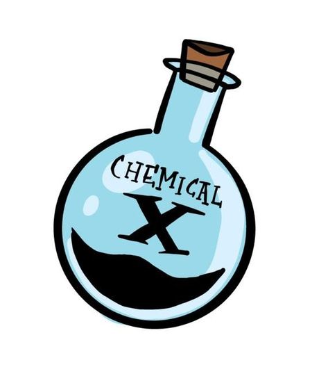 Chemical X Tattoo, Professor Utonium, Special Abilities, X Tattoo, Green Skin, Halloween Tattoos, Black Ink Tattoos, Pink Eyes, Painting Class