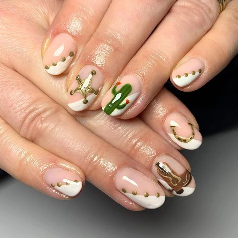 10 Country Western Nail Designs for a Perfect Cowgirl Style | ND Nails Supply Cute Nails Country, Nashville Nails Ideas Country, Nail Designs Cowgirl, Nail Designs Western Cowgirl, Western Theme Nails Simple, Cowgirl Manicure, Cowboy Boot Nails, Stampede Inspired Nails, Country Christmas Nails