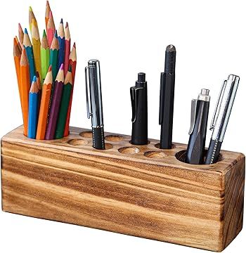 Stationary Kit, Wooden Pencil Holder, Cool Desk Accessories, Wood Pen Holder, Pencil Holders For Desk, Wood Desk Organizer, Wood Pencil Holder, Wooden Pen Holder, Organizer Desk