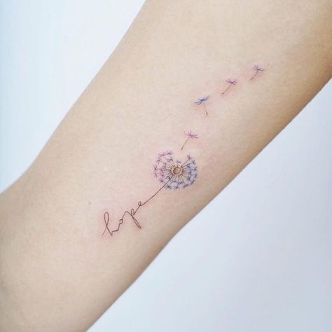 Tired of searching for high-quality and trendy dandelion tattoo ideas? Read our article and find 62 unique designs + their meanings! Long Quote Tattoo, Inspirational Quote Tattoos, Simple Quote Tattoos, Shoulder Tattoo Quotes, Collar Bone Tattoo Quotes, Quote Tattoo Ideas, Dandelion Tattoos, Women's Tattoos, Dandelion Tattoo Design