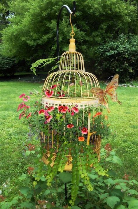 72 Stunning Birdcage Flower Planters - Balcony Decoration Ideas in Every Unique Detail