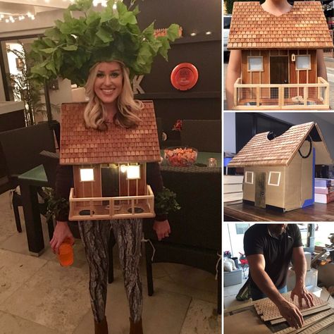 Treehouse Masters Costume: cardboard, plywood, balsa wood, LEDs Magic Tree House Costume, Book Parade, Parade Costumes, House Costume, Magic Tree House Books, Cardboard Costume, Diy Bts, Treehouse Masters, Magic Tree House