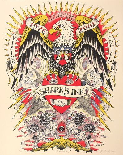 Old School Eagle Ed Hardy Eagle, Ed Hardy Tattoos, Lightning Tattoo, Don Ed Hardy, Tattoo Reference, Eagle Tattoo, Old Tattoos, Rock Of Ages, Books Art