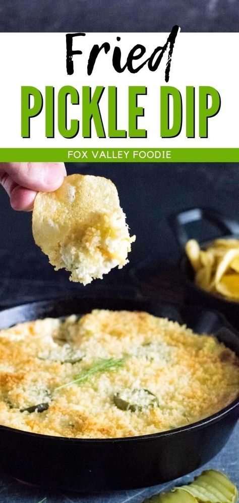 Fried Pickle Dip, Pickle Dip Recipe, Pickle Appetizers, Dip Recipes Hot, Hot Pickles, Fried Pickles Recipe, Dill Pickle Dip, Pickle Dip, Pickle Lover