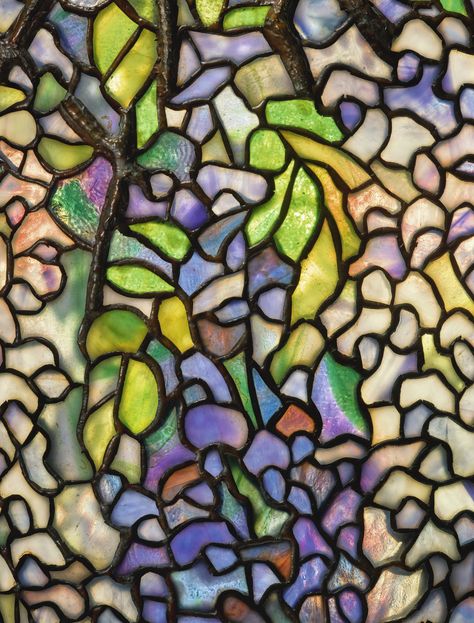 Tiffany Girls, Studio Lamp, Purple Wisteria, Tiffany Studios, 9 December, Pale Lavender, Tree Base, Louis Comfort Tiffany, Tiffany Glass