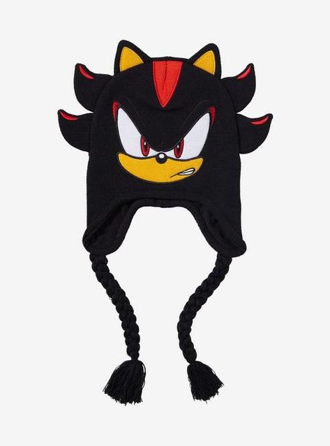 Sonic The Hedgehog Shadow Tassel Beanie, Sonic The Hedgehog Shadow, Hedgehog Accessories, Cool Beanies, Right Arrow Icon, Shadow Face, Funky Hats, Rouge The Bat, Eye Pictures, Sonic And Shadow