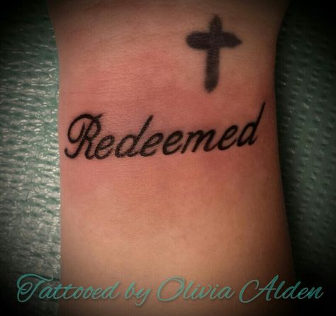 Redeemed Tattoo, Joy Tattoo, Meaningful Tattoo Quotes, Devil Tattoo, Meaningful Tattoo, Mom Stuff, Piercing Tattoo, Creative Tattoos, Meaningful Tattoos