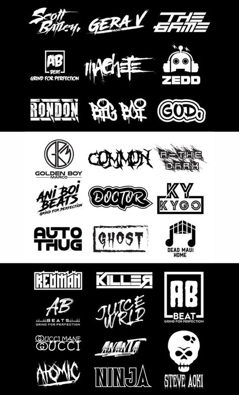 Dj MUSIC, RAP,BAND,PRODUCER, DJ LOGO and typography logo design and brand identity.SO this is the right place either from my own creative, conceptual perspective...! Rap Logo, New Year's Eve Flyer, Typography Logo Design, Urban Logo, Dj Logo, Trendy Logos, Music Rap, Logo Design Typography, Pin Logo