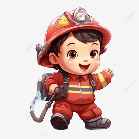 baby cartoon playing firefighter with toy firetruck and hose baby clipart baby cartoon baby charac Cartoon Firefighter, Firefighter Clipart, Firefighter Baby, Clipart Baby, Funny Earrings, Cartoon Clipart, Baby Clip Art, Construction Birthday, Transparent Image