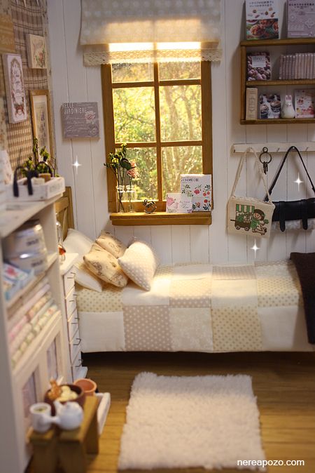 Dollhouse Bedroom Ideas, Mini Bedroom Ideas, Diorama Nature, Bedroom Miniature, Doll Bedroom, Art Diorama, Mini Bedroom, Miniature Bedroom, Doll House Bedroom