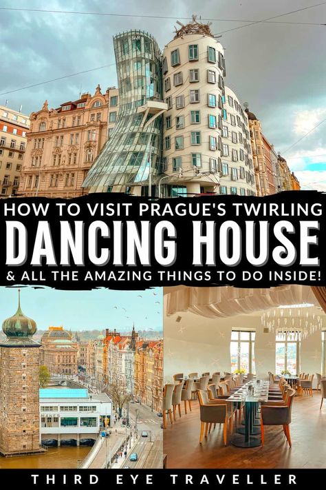 The Dancing House Prague, Prague Dancing House, Dancing House Prague, The Dancing House, What Is Dance, Travel Prague, Things To Do Inside, Dancing House, Fred And Ginger