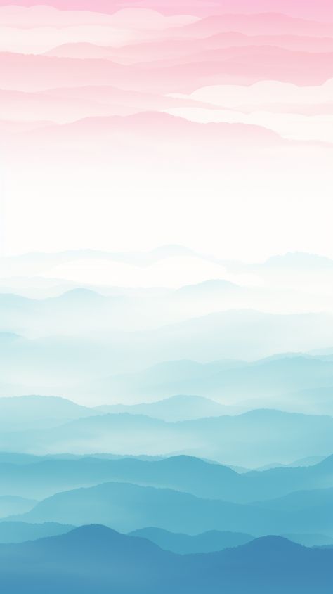 Digital art, made with Midjourney AI. Free to download and use! Minimalistic pastel mountains with clouds in pink and blue. I do take commissions, please reach out if you would like to see something specific Light Pink And Blue Aesthetic Wallpaper, Wallpaper Gradasi Warna, Light Blue Aesthetic Soft, Minimalistic Phone Wallpaper, Pastel Mountains, Cute Background Pictures, Watercolor Scenery, Mountain Aesthetic, Pastel Gradient