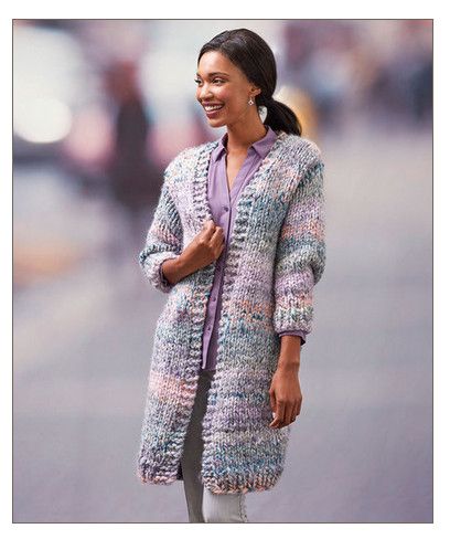 Get Ready for Fall with a Quick-Knit Long Cardigan Long Cardigan Knitting Pattern Free, Knit Cardigan Pattern Free, Knitted Cardigan Pattern, Long Cardigan Knitting Pattern, Chic Knitwear, All Free Knitting, Ladies Cardigan Knitting Patterns, Womens Knitting Patterns, Knitting Patterns Free Sweater