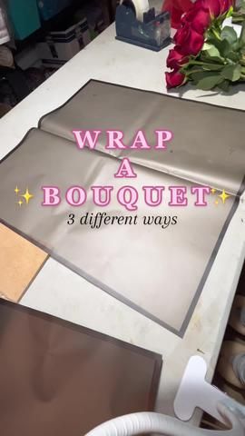 Wrap A Bouquet In Paper, Wrap Flowers In Paper, Wrap A Bouquet, Baby Shower Bouquet, Paper Flower Diy, Ribbon Flowers Bouquet, Flower Boquet, Diy Bouquet Wrap, Bouquet Tutorial