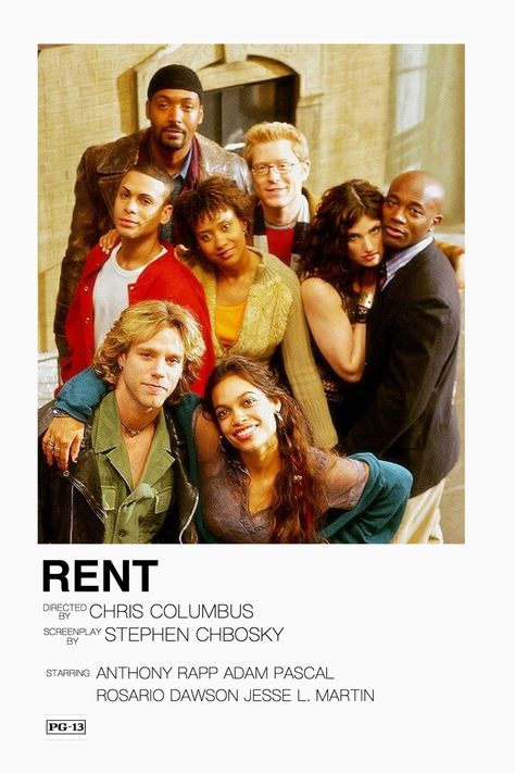 Rent Movie Poster, Rent Musical Aesthetic, Rent 2005, Rent Musical Costumes, Rent Poster, Rent Movie, Music Movie Poster, 2005 Movies, Rent The Musical