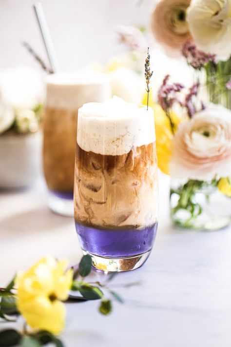 Lavender London Fog, Spring Drink Recipes, Vanilla Sweet Cream, Lorann Oils, Raspberry No Bake Cheesecake, Purple Food Coloring, Cheesecake Parfaits, Madagascar Vanilla Beans, Lavender Syrup