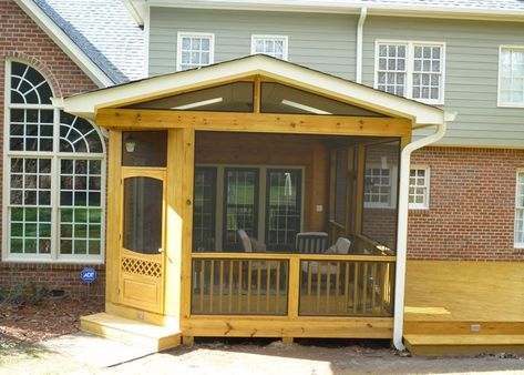 Patio Plan, Screened Porch Designs, Building A Porch, Building A Pergola, Deck Designs Backyard, Diy Deck, House With Porch, Decks Backyard, Backyard Deck