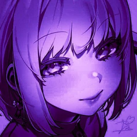 purple anime icon / pfp Purple Pfps, Cute Emotes, Anime Soul, Purple Themes, Blue Anime, Cute Anime Profile Pictures, Make Friends, Digital Art Anime, Purple Aesthetic