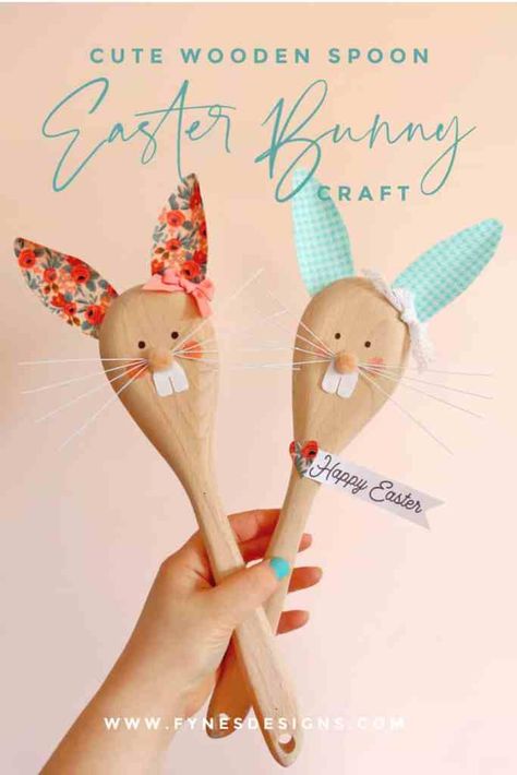 Easter Crafts To Sell, Easter Inspiration Decor, Wooden Spoon Crafts, Spoon Craft, Top Craft, Happy Easter Banner, Easter Wood Crafts, Spoon Crafts, Easter Banner