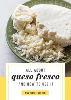 Queso Fresco (which translates to “fresh cheese”) is a mild, fresh, soft, and slightly tangy white cheese that's a staple in many Mexican kitchens. Queso With Queso Fresco, Mexican Cheese Sauce, Queso Fresco Recipe, Fresh Cheese Recipe, Mexican White Cheese, White Cheese Sauce, White Cheese Dip, Fresco Cheese, White Queso Dip