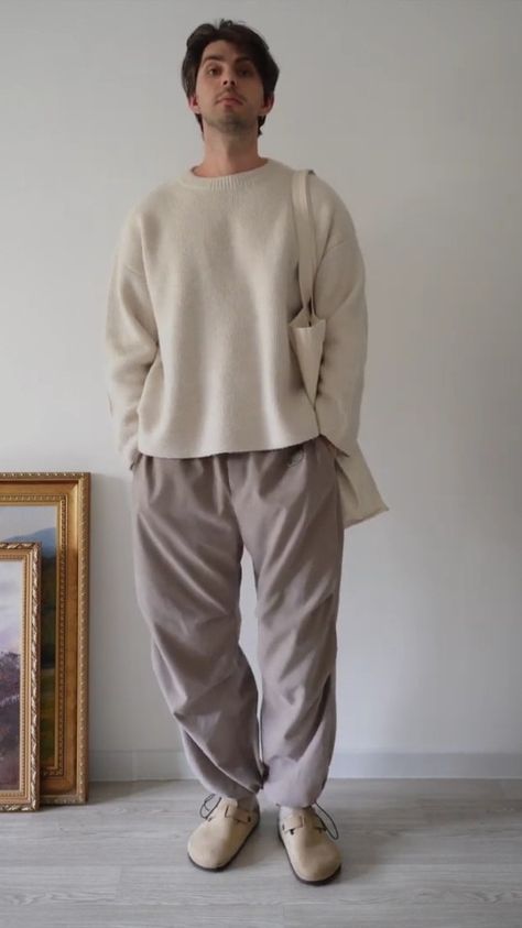 Minimal Outfit Men, Baggy Clothes Men, Updating Wardrobe, Dark Academia Outfit Men, Minimalist Outfit Men, Menswear 2024, Minimal Fashion Summer, Desert Dweller, Casual Sporty Outfits